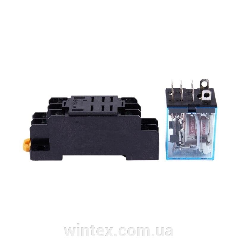 Реле 12V DC  LY2NJ DPDT 8 Pin HH62P JQX-13F With Socket Base від компанії Сервісний центр WINTEX - фото 1