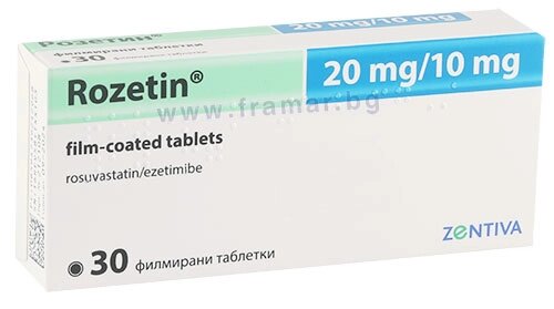 Розетин 20 мг/10 мг №30 від компанії Інтернет-аптека "Євроаптека" - фото 1