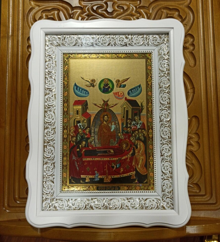 Аналойна ікона - білий кіот 42*32см, з двунадесятими святами від компанії Церковна крамниця "Покрова" - церковне начиння - фото 1