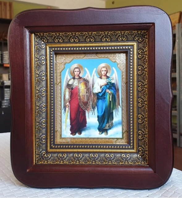 Архангели Гавриїл та Михаїл ікона 20х18см від компанії Церковна крамниця "Покрова" - церковне начиння - фото 1