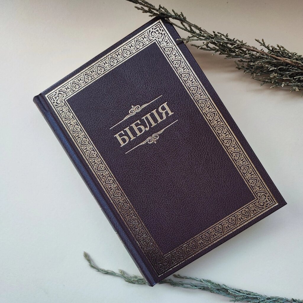 Біблія українською мовою 17*12*3 см (коричнева із золотом) від компанії Церковна крамниця "Покрова" - церковне начиння - фото 1