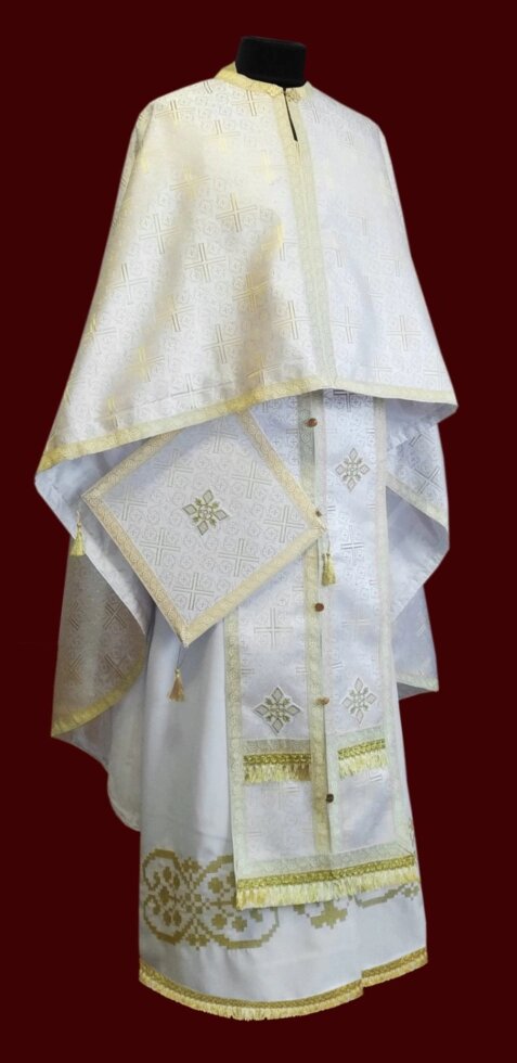 Біле вбрання священика (парча) 52/135 від компанії Церковна крамниця "Покрова" - церковне начиння - фото 1