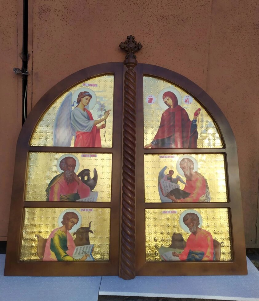 Царські Врата для іконостасу Із великими іконами 140х143см від компанії Церковна крамниця "Покрова" - церковне начиння - фото 1