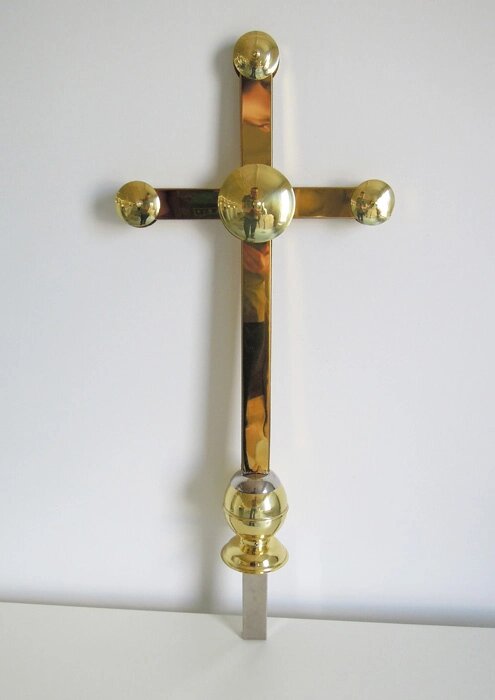 Церковний хрест накупольний №1а (позолота) від компанії Церковна крамниця "Покрова" - церковне начиння - фото 1