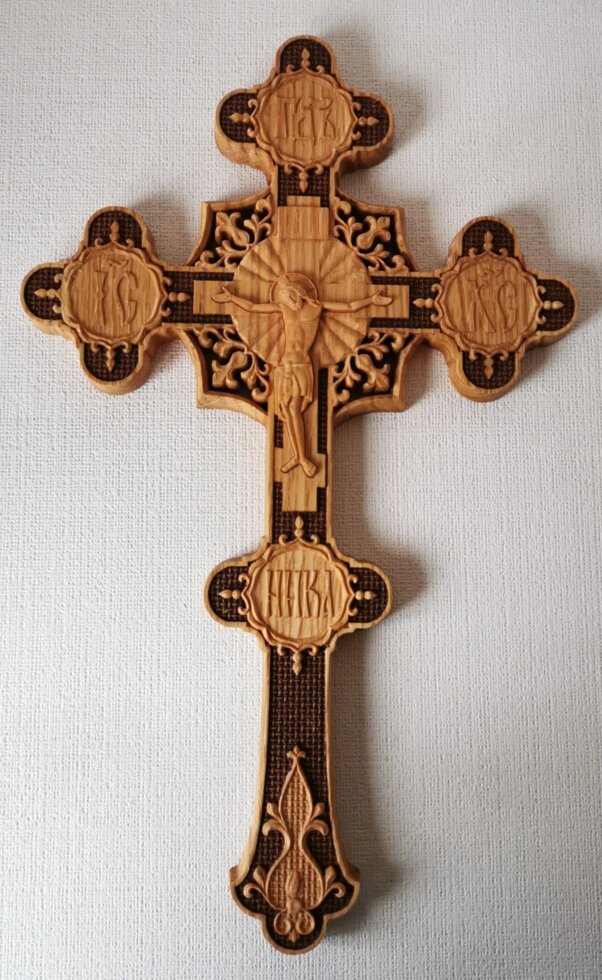 Церковний хрест напрестольний з дуба, або груші # 711 від компанії Церковна крамниця "Покрова" - церковне начиння - фото 1
