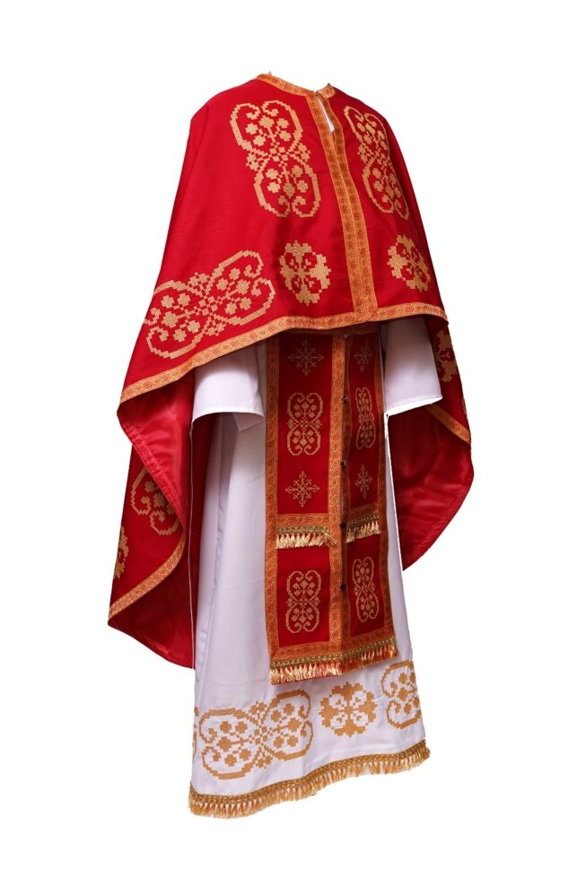 Червоне вбрання для священиків (атлас) від компанії Церковна крамниця "Покрова" - церковне начиння - фото 1