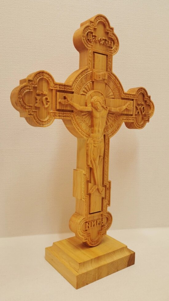 Для храму хрест виносний з різьбленої вільхі # 814 від компанії Церковна крамниця "Покрова" - церковне начиння - фото 1