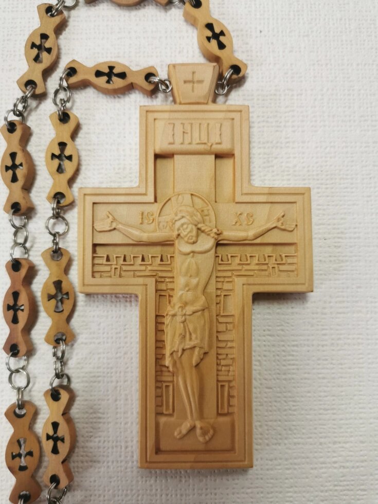 Для Священика хрест наперсний з груші # 413 від компанії Церковна крамниця "Покрова" - церковне начиння - фото 1