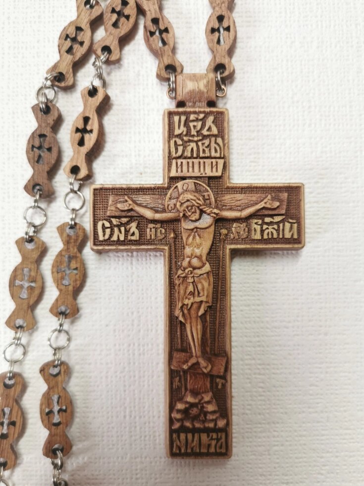 Для Священнослужителя хрест наперсний з дуба # 421 від компанії Церковна крамниця "Покрова" - церковне начиння - фото 1