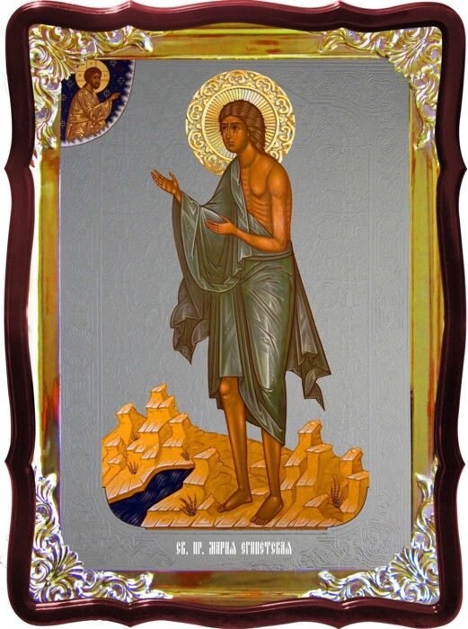 Храмова ікона під срібло Свята Марія Єгипетська від компанії Церковна крамниця "Покрова" - церковне начиння - фото 1