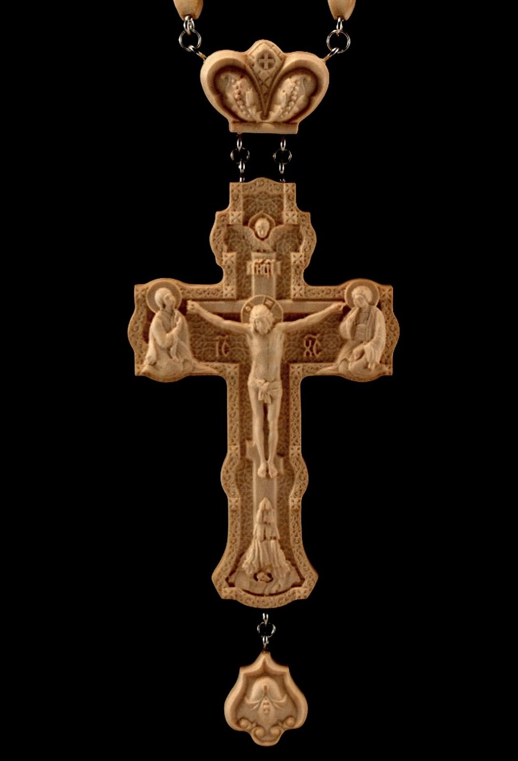 Хрест батюшки нагородний 100х62мм з груші від компанії Церковна крамниця "Покрова" - церковне начиння - фото 1