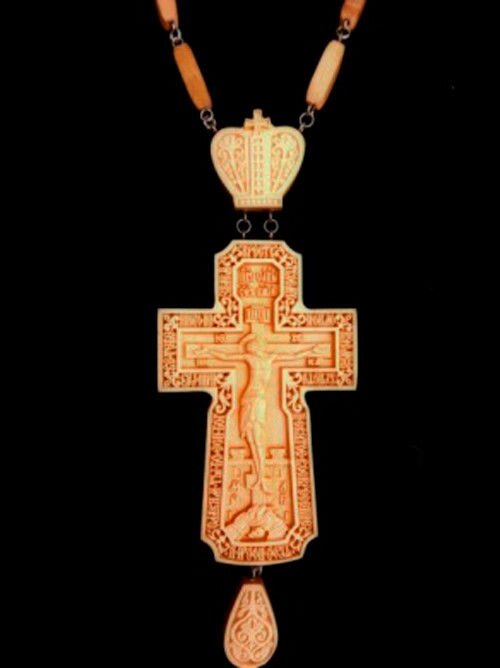 Хрест нагородний 120х67мм з груші від компанії Церковна крамниця "Покрова" - церковне начиння - фото 1