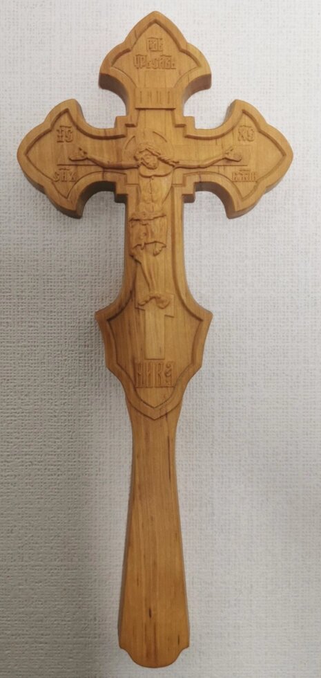 Християнський хрест требного з різьбленої вільхі # 622 від компанії Церковна крамниця "Покрова" - церковне начиння - фото 1