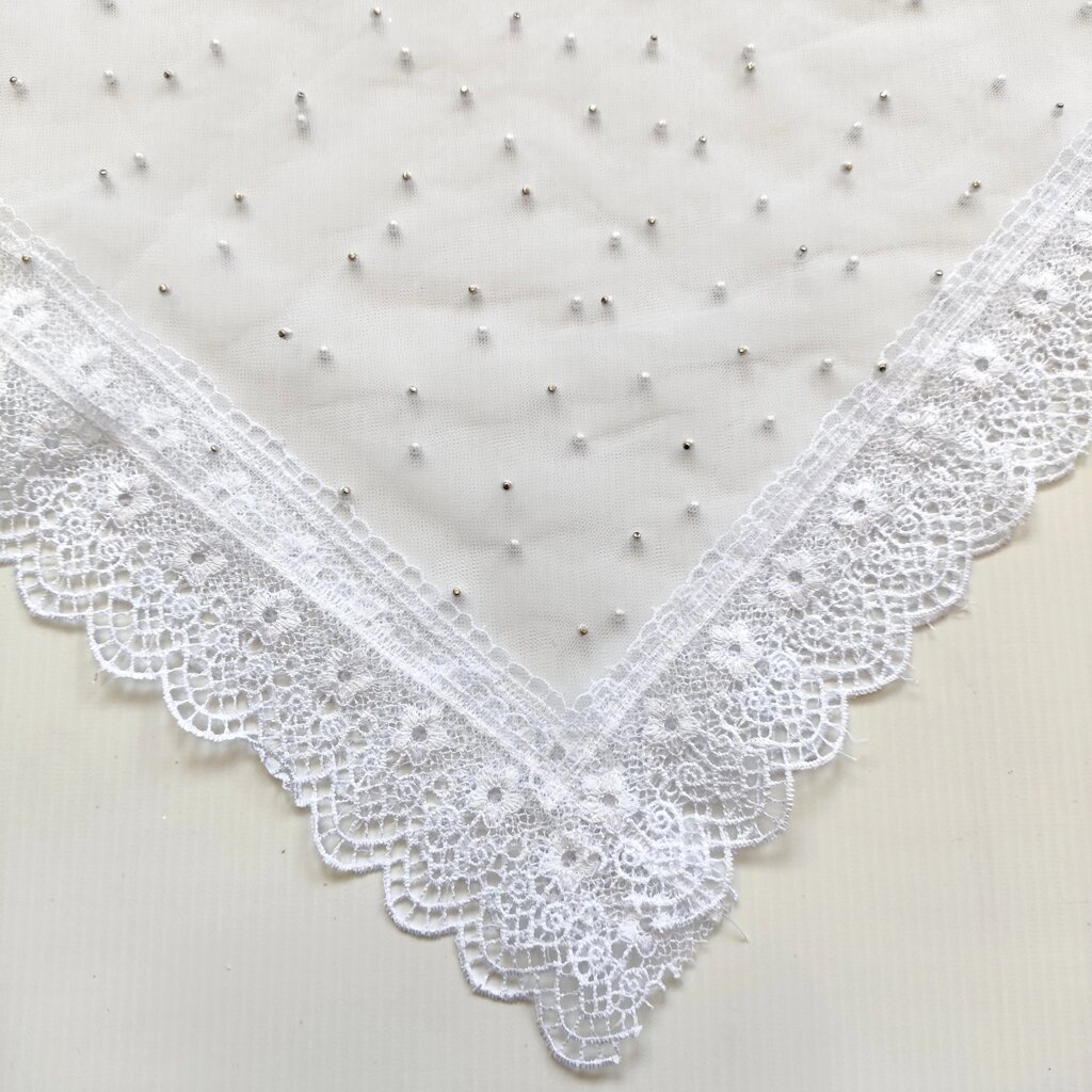 Хустинка нареченої "Ексклюзивна витонченість" від компанії Крамниця "Покрова" - церковне начиння - фото 1