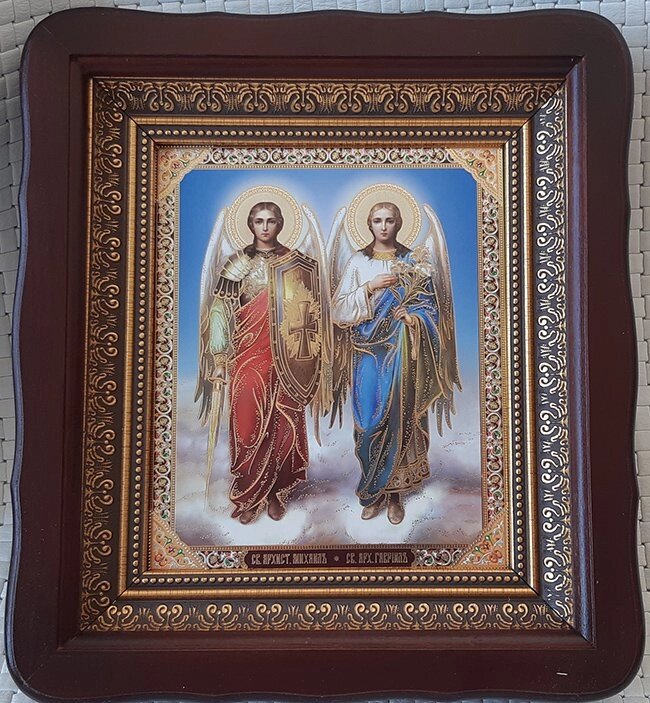 Ікона Архангела Михаїл та Гавриїл 23х26см від компанії Церковна крамниця "Покрова" - церковне начиння - фото 1