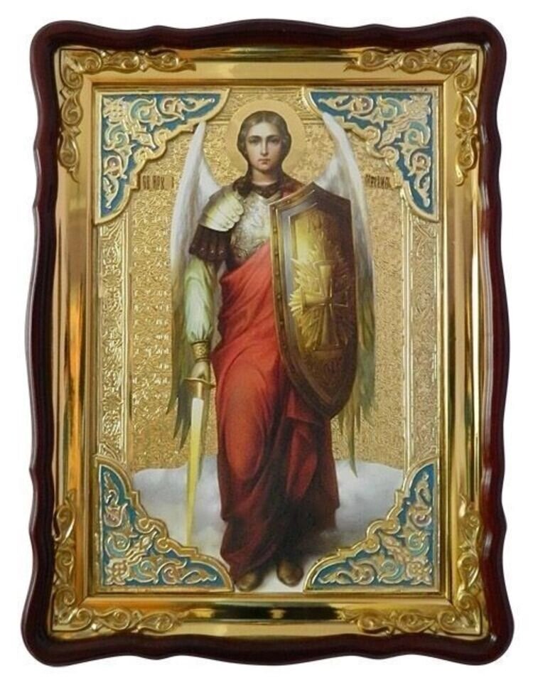 Ікона Архангела Михайла (з емаллю) від компанії Церковна крамниця "Покрова" - церковне начиння - фото 1