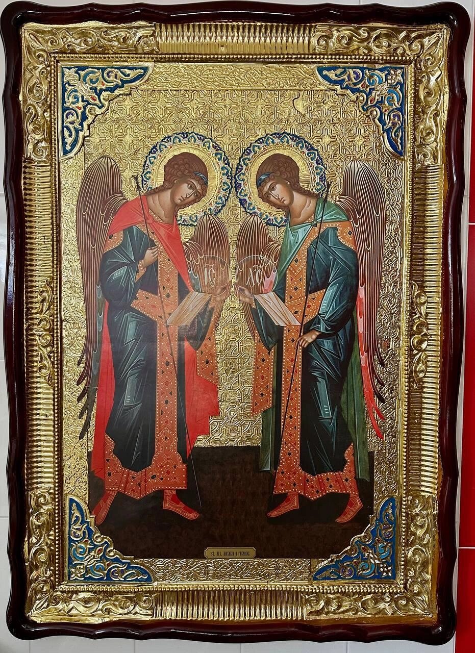 Ікона Архангели Михаїл та Гавриїл для храму від компанії Церковна крамниця "Покрова" - церковне начиння - фото 1