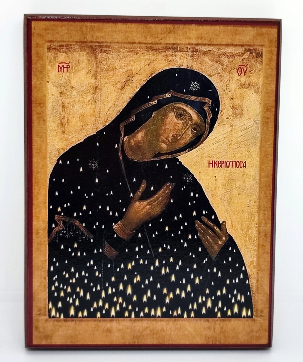 Ікона Богородиці "Свічниця" для дому 16*12 см від компанії Церковна крамниця "Покрова" - церковне начиння - фото 1