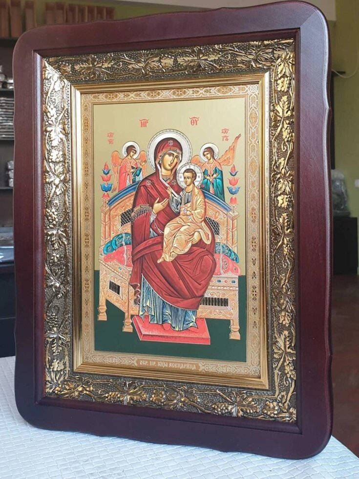 Ікона Богородиці Всецариця (Пантанаса), кіот 32x42см від компанії Церковна крамниця "Покрова" - церковне начиння - фото 1