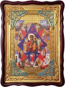 Ікона Божої Матері «Неопалима Купина»з емаллю)