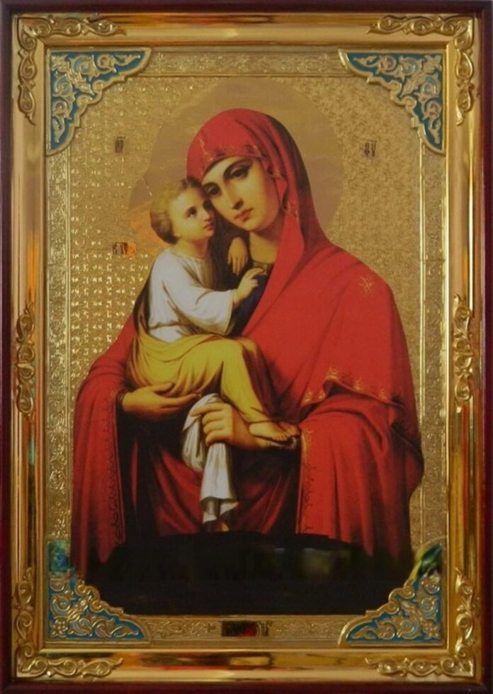 Ікона Божої Матері Почаївська (з емаллю) від компанії Церковна крамниця "Покрова" - церковне начиння - фото 1