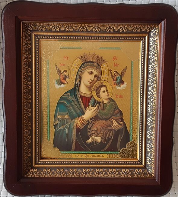 Ікона Божої Матері "Страсна" для дому або на дарунок від компанії Церковна крамниця "Покрова" - церковне начиння - фото 1
