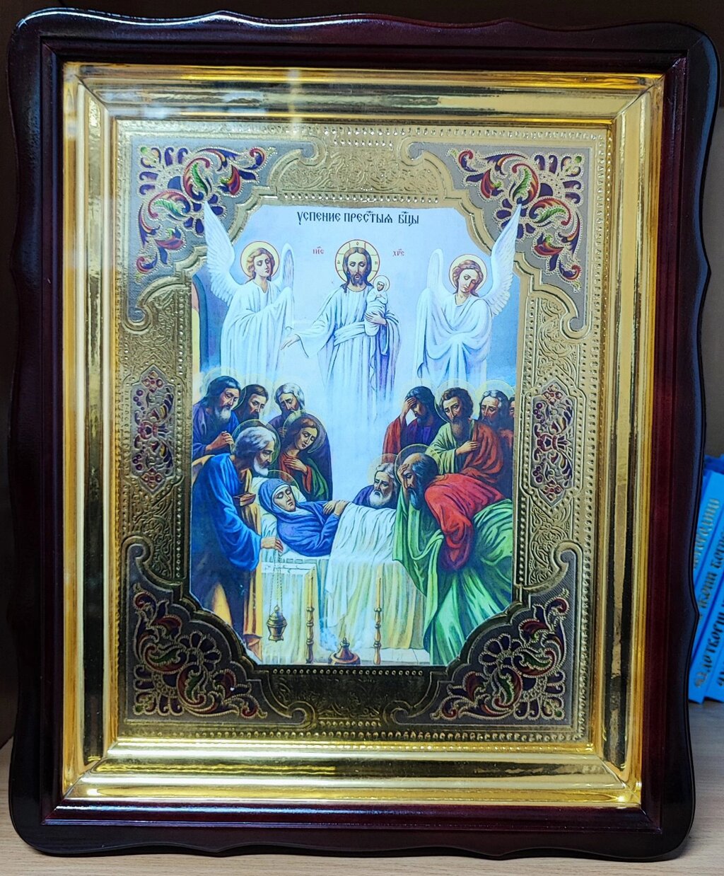 Ікона Божої Матері «Успіння» з емаллю від компанії Церковна крамниця "Покрова" - церковне начиння - фото 1