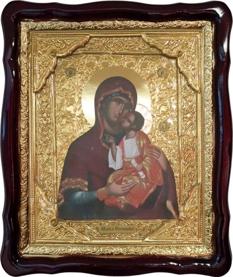 Ікона Божої Матері "Візантійська" у новому стилі 42*48см від компанії Церковна крамниця "Покрова" - церковне начиння - фото 1