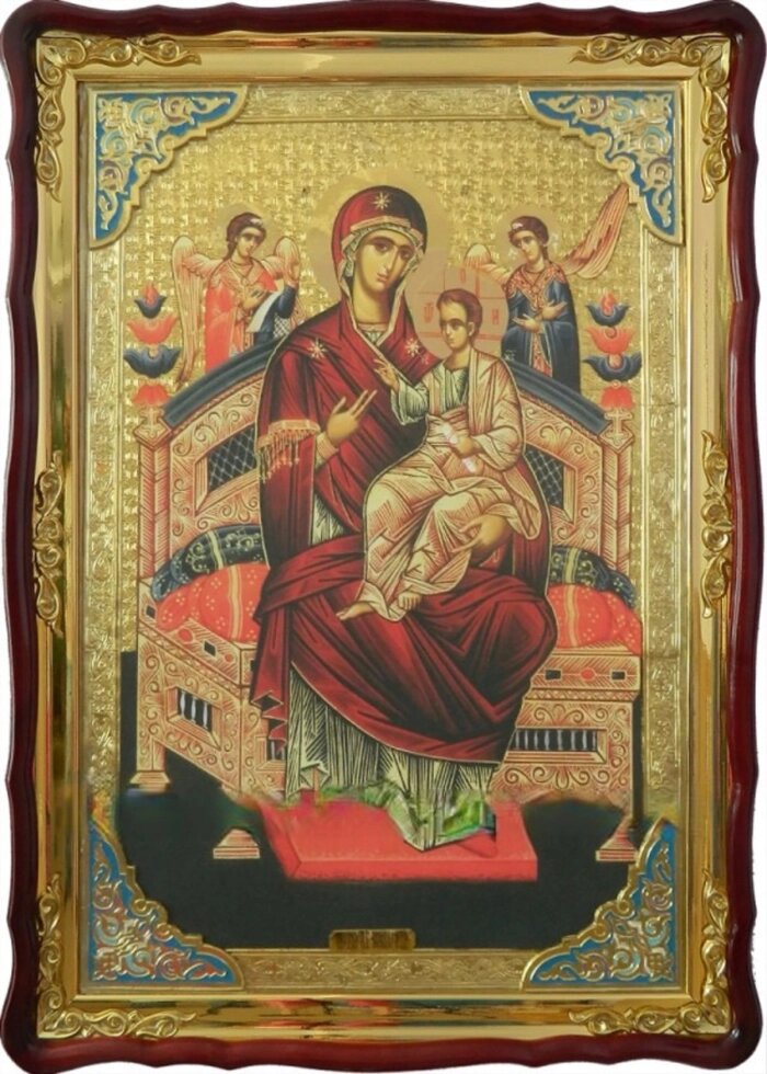 Ікона Божої Матері Всецариця (з емаллю) від компанії Церковна крамниця "Покрова" - церковне начиння - фото 1