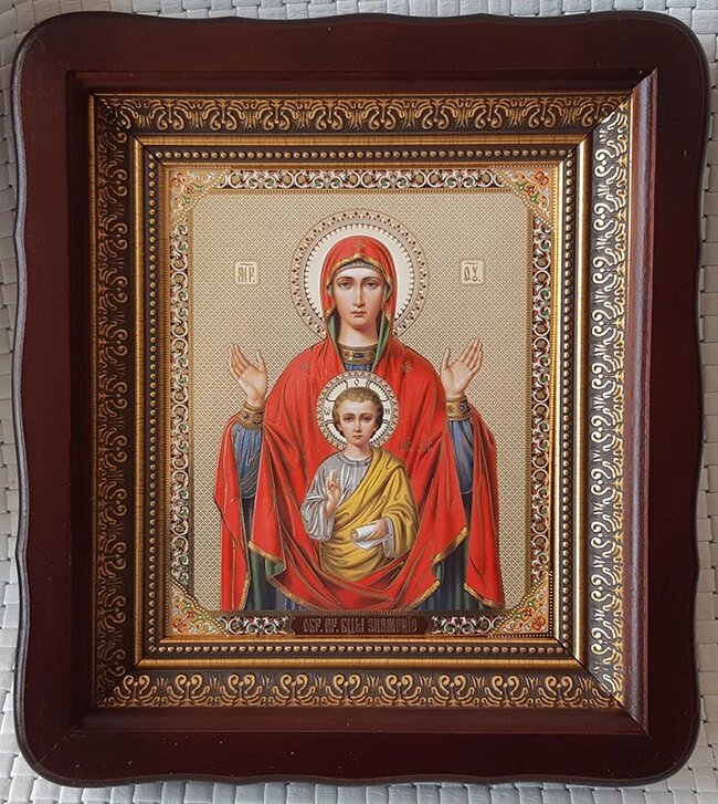 Ікона Божої Матері "Знамення" для дому або на дарунок від компанії Церковна крамниця "Покрова" - церковне начиння - фото 1