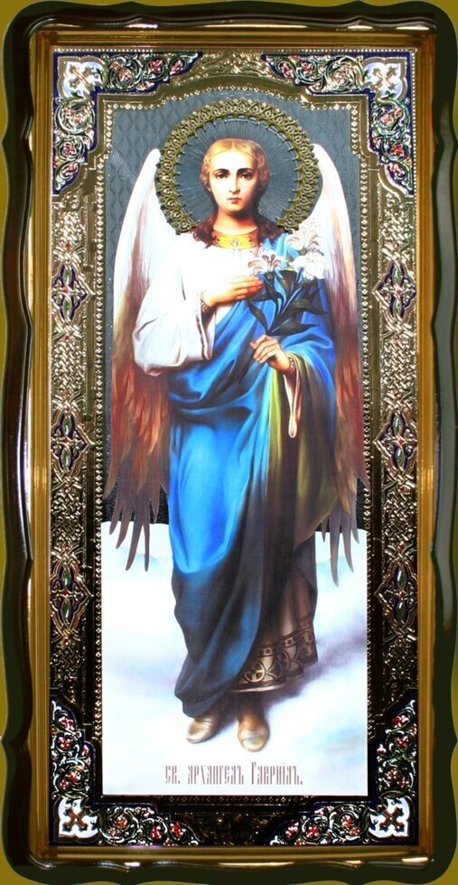 Ікона церковна Архангела Гавриїла (розмір на замовлення) від компанії Церковна крамниця "Покрова" - церковне начиння - фото 1