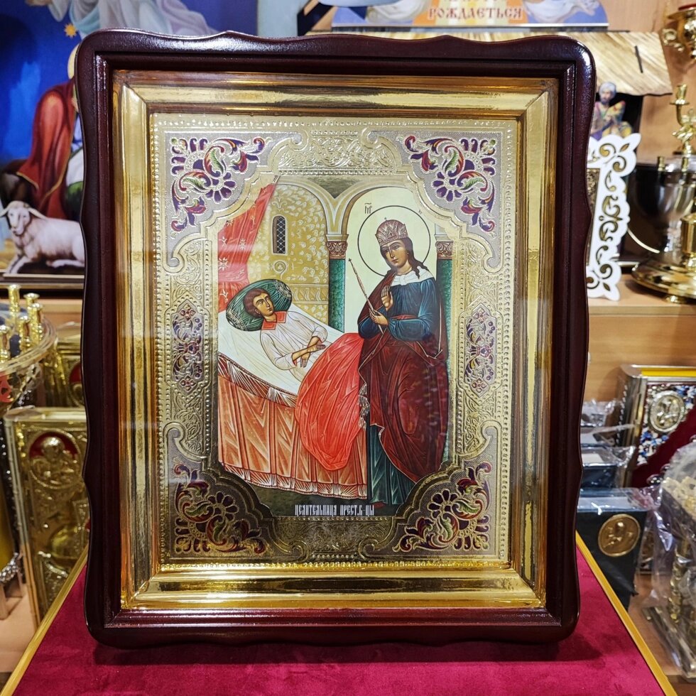 Ікона церковна Божої Матері «Цілителька» 40х35см від компанії Церковна крамниця "Покрова" - церковне начиння - фото 1