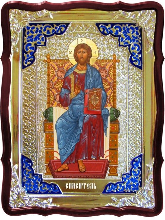 Ікона церковна Ісуса Христа - Спас на троні від компанії Церковна крамниця "Покрова" - церковне начиння - фото 1