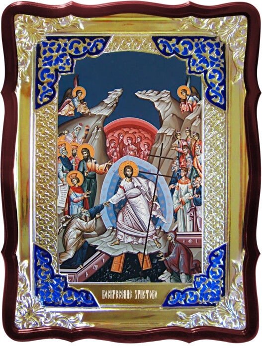 Ікона для церкви Воскресіння Христове з емаллю від компанії Церковна крамниця "Покрова" - церковне начиння - фото 1