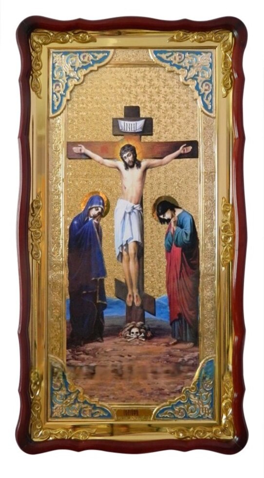 Ікона Голгофа для храму (з емаллю) від компанії Церковна крамниця "Покрова" - церковне начиння - фото 1