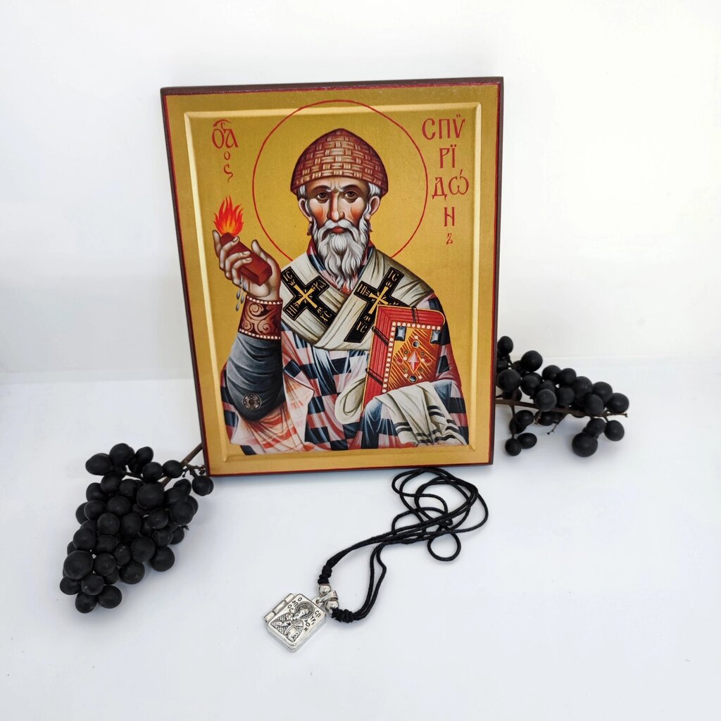 Ікона і кулон -ладанка з філахтою Святого Спіридона (Греція) від компанії Церковна крамниця "Покрова" - церковне начиння - фото 1