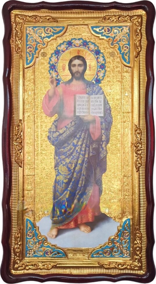 Ікона Ісуса Христа на замовлення (з емаллю) від компанії Церковна крамниця "Покрова" - церковне начиння - фото 1
