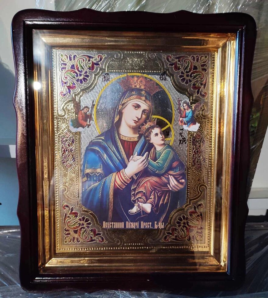 Ікона Матері Божої Невтомної Допомоги 40*35cm від компанії Церковна крамниця "Покрова" - церковне начиння - фото 1
