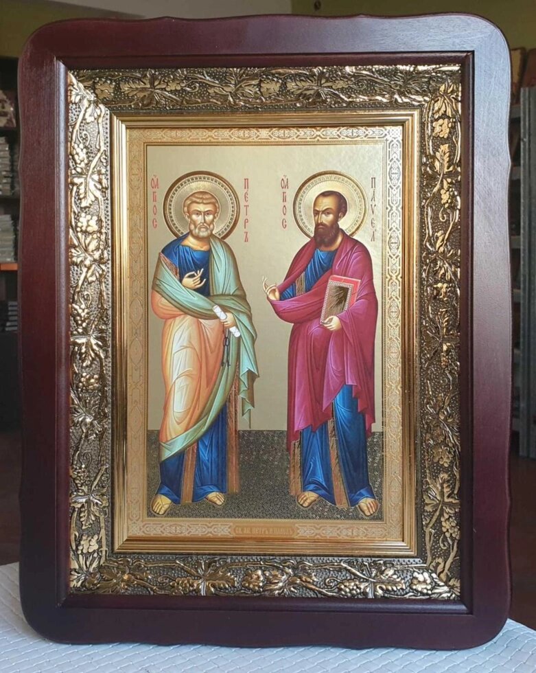 Ікона Петро та Павло апостоли, кіот 32x42см від компанії Церковна крамниця "Покрова" - церковне начиння - фото 1