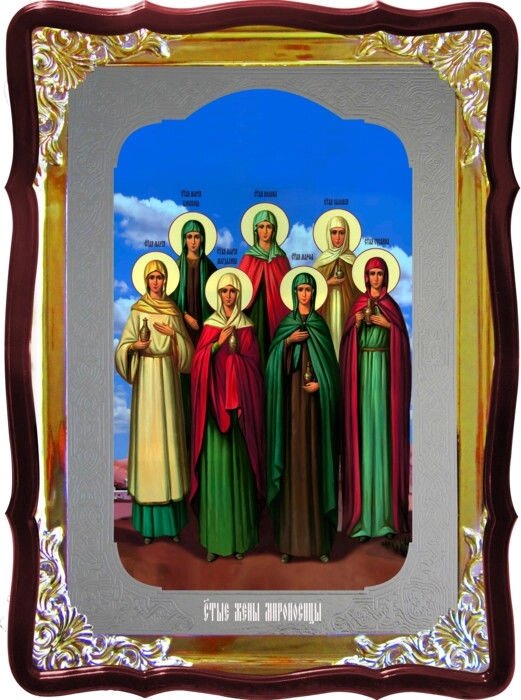 Ікона під срібло Святі Дружини міроносіці в церковній лавці від компанії Церковна крамниця "Покрова" - церковне начиння - фото 1