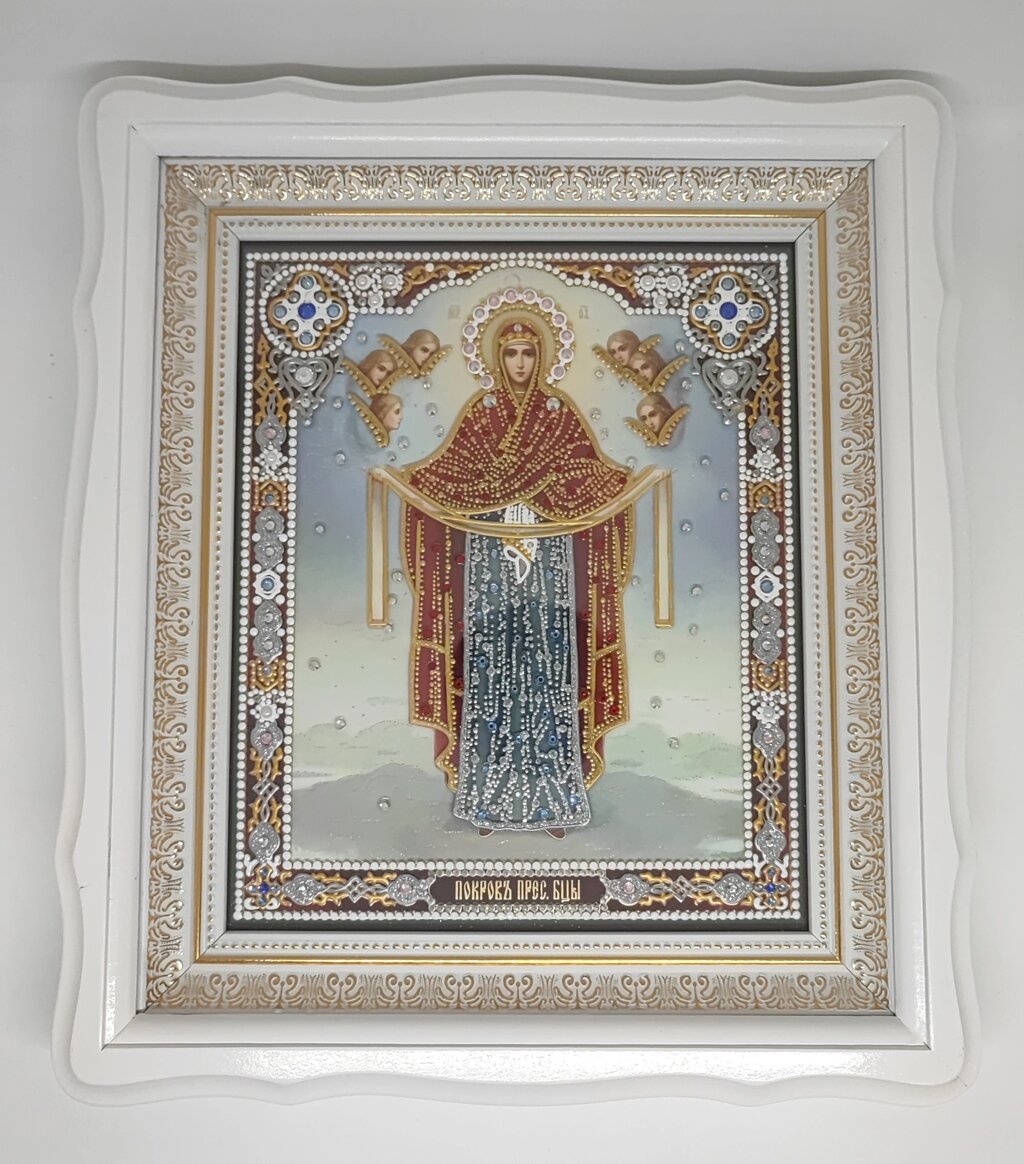 Ікона Покров Пресвятої Богородиці на дарунок або для дому від компанії Церковна крамниця "Покрова" - церковне начиння - фото 1