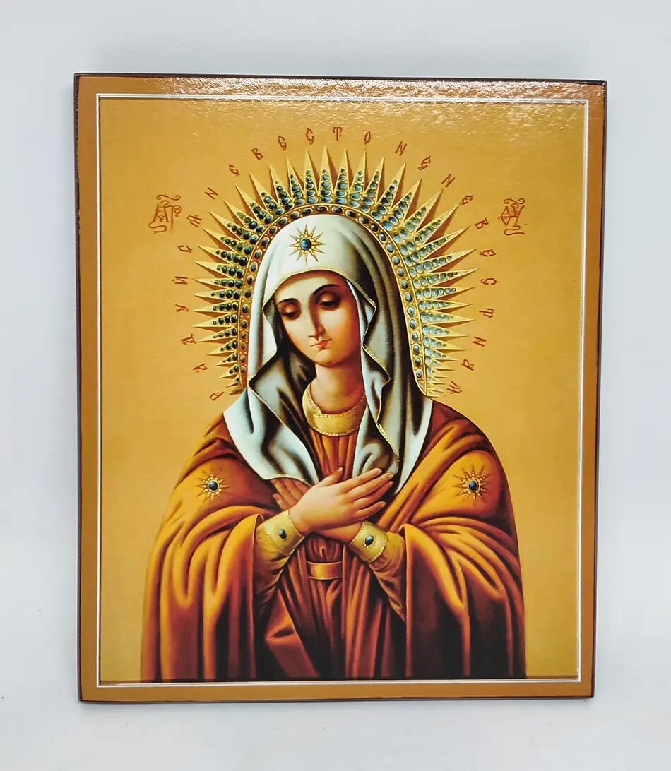 Ікона Пр. Богородиці "Умиління" 16*12см від компанії Церковна крамниця "Покрова" - церковне начиння - фото 1