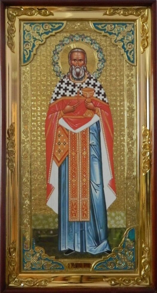 Ікона праведного Іоанна Кронштадтського (з емаллю) від компанії Церковна крамниця "Покрова" - церковне начиння - фото 1