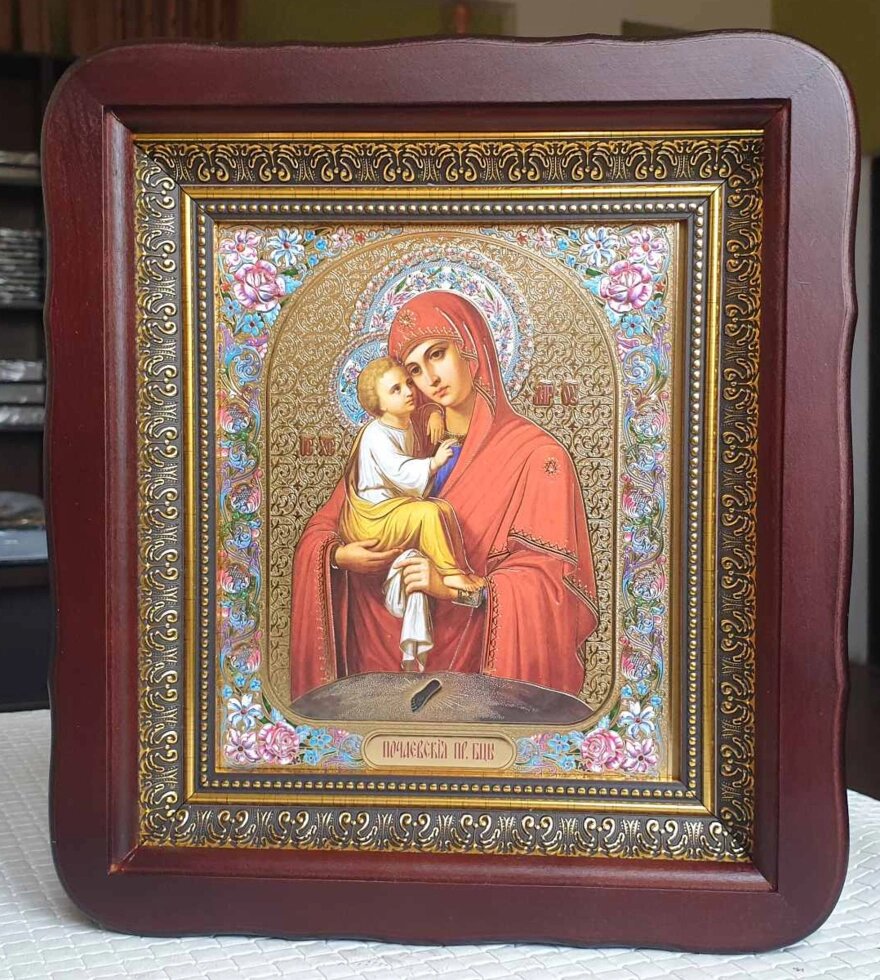 Ікона Пресвята Богородиця "Почаївська", розмір 23х26см від компанії Церковна крамниця "Покрова" - церковне начиння - фото 1