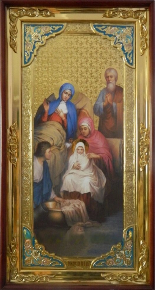 Ікона Різдва Богородиці (з емаллю) від компанії Церковна крамниця "Покрова" - церковне начиння - фото 1