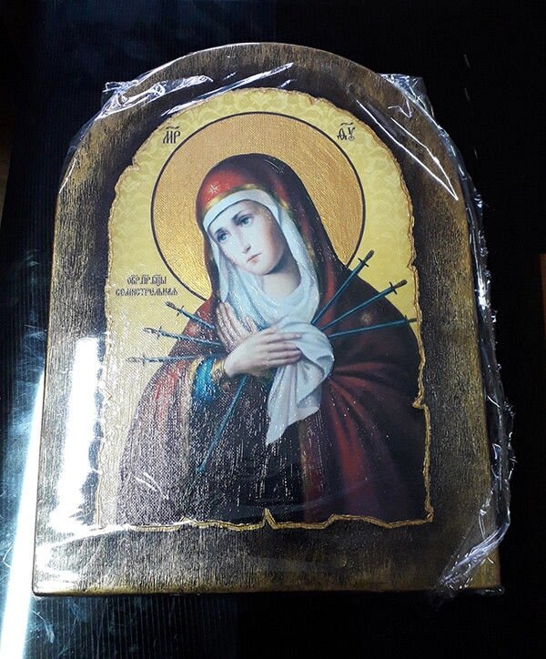 Ікона Семістрільна Богородиця на подарунок або для дому від компанії Церковна крамниця "Покрова" - церковне начиння - фото 1