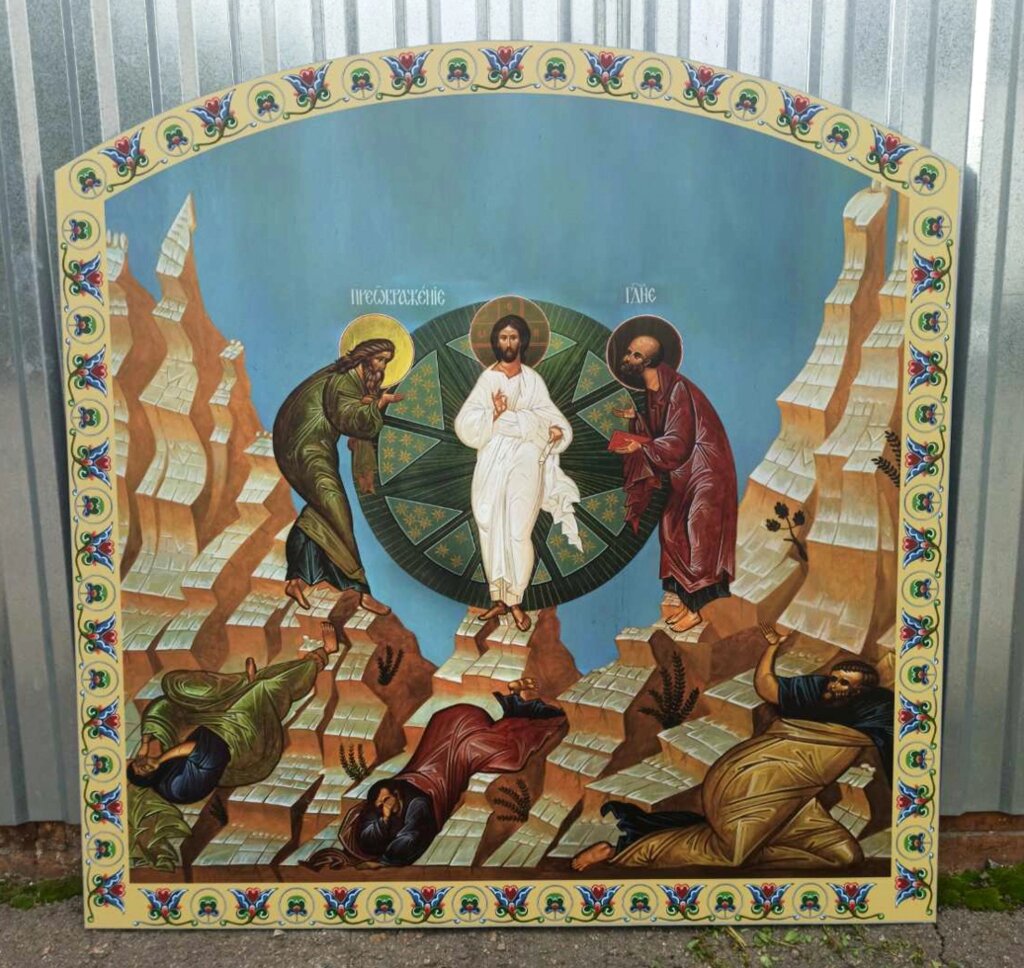 Ікона Спасителя на композиті для фасаду храму від компанії Церковна крамниця "Покрова" - церковне начиння - фото 1
