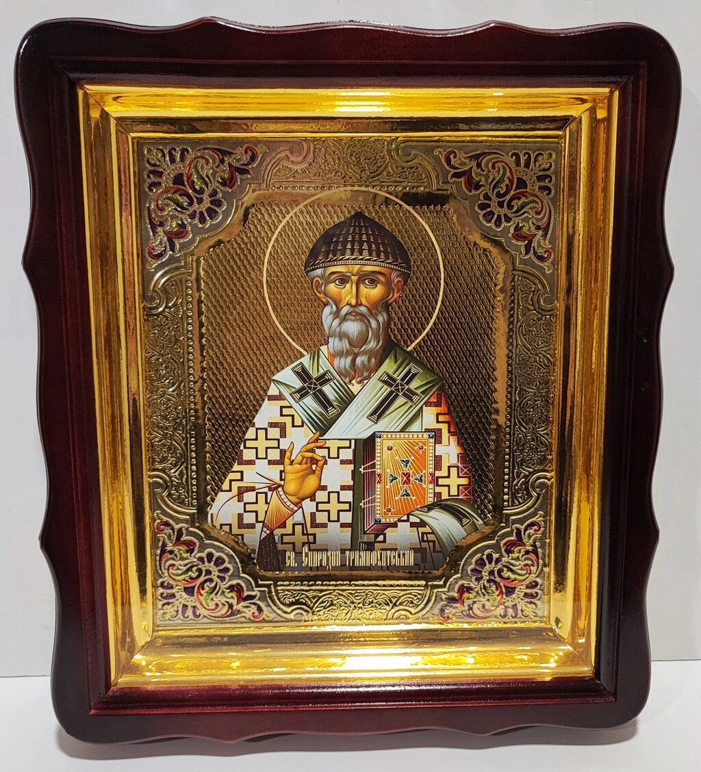 Ікона Спиридона Триміфунтського 32х28см від компанії Церковна крамниця "Покрова" - церковне начиння - фото 1