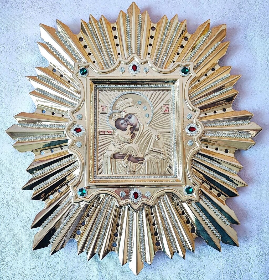 Ікона спускна Пресвятої Богородиці 52х49см від компанії Церковна крамниця "Покрова" - церковне начиння - фото 1
