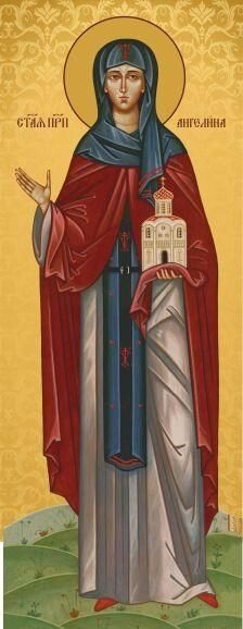Ікона Св. Ангеліна11х23см на подарунок або для дому від компанії Церковна крамниця "Покрова" - церковне начиння - фото 1